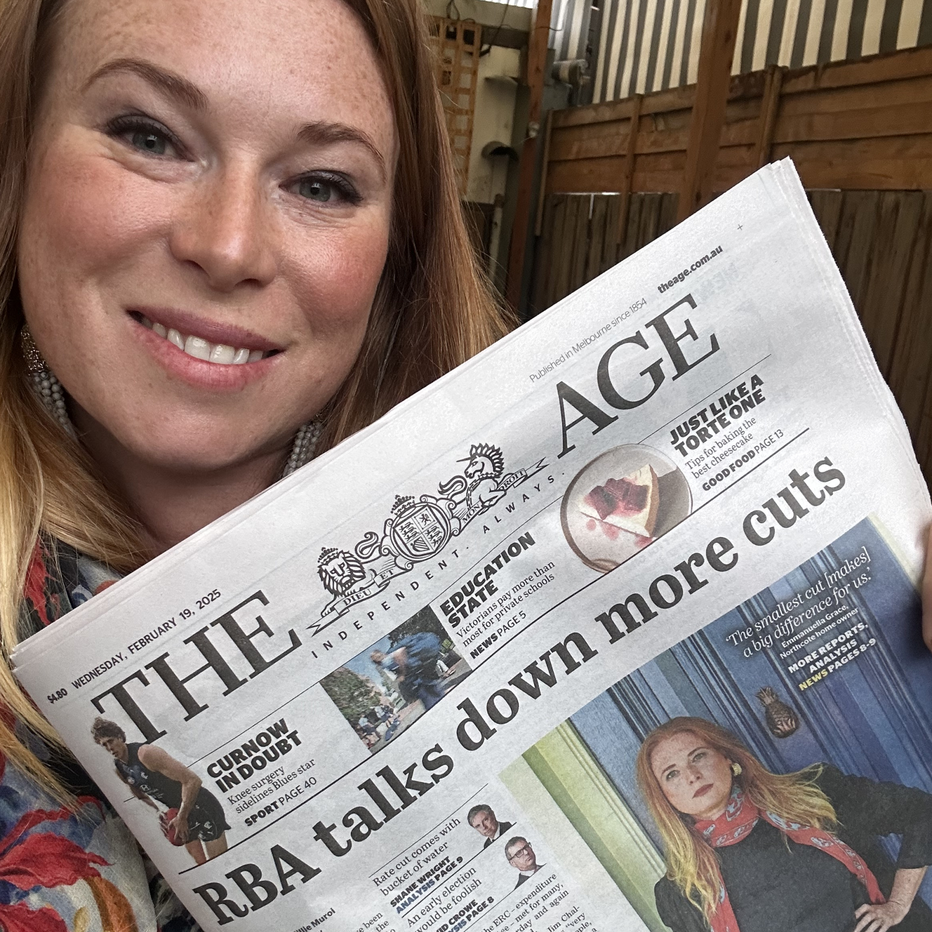Emmanuella Grace features on the front page of The Age advocating for arts in communities